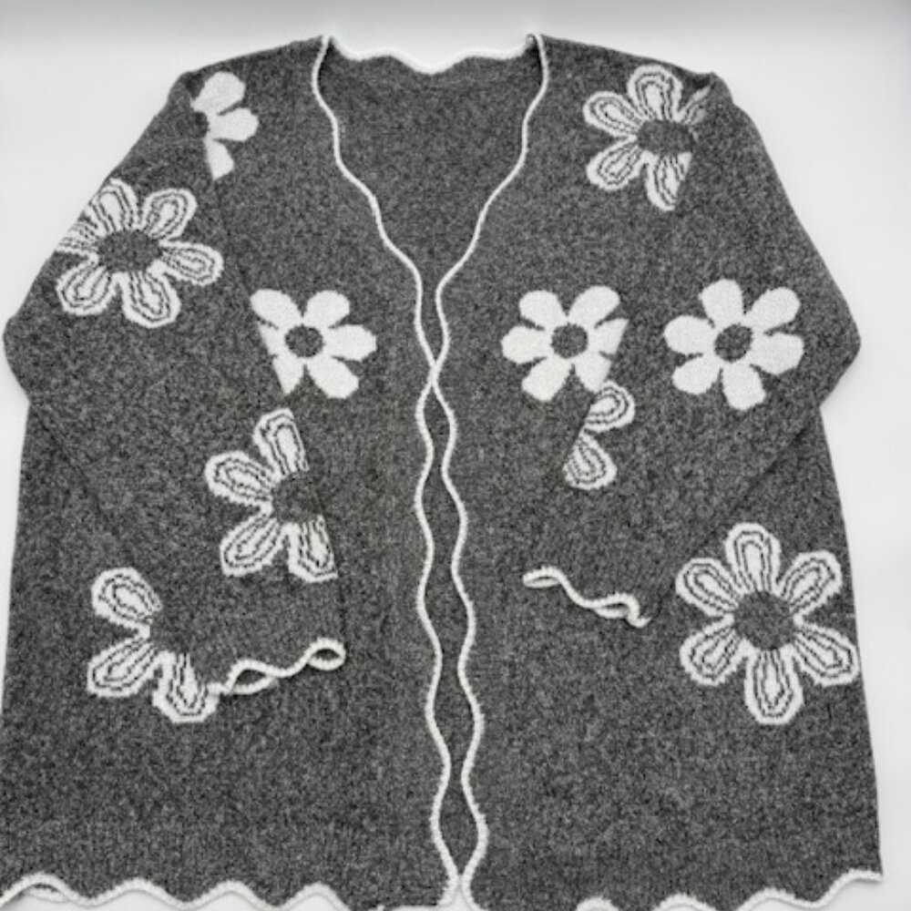 BloomChic‎ Daisy Floral Knit Open Front Cardigan 18/20 NWOT